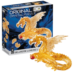 3D Crystal Puzzle: Deluxe Golden Dragon Gold 156pc
